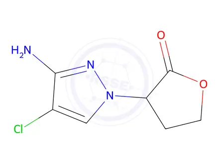 Chemical structure of 3-(3-Amino-4-chloro-1h-pyrazol-1-yl)dihydrofuran-2(3h)-one