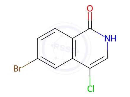 Chemical structure of 6-Bromo-4-chloroisoquinolin-1(2H)-one