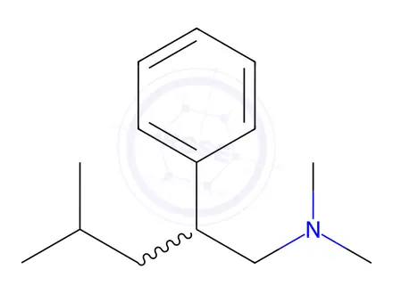 Chemical structure of N,N-Dimethyl-β-(2-methylpropyl)benzeneethanamine