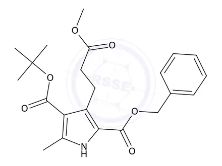 Chemical structure of 2-Benzyl 4-(tert-butyl) 3-(3-methoxy-3-oxopropyl)-5-methyl-1H-pyrrole-2,4-dicarboxylate