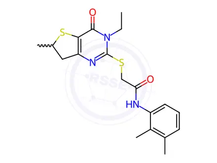 Chemical structure of N-(2,3-Dimethylphenyl)-2-((3-ethyl-6-methyl-4-oxo-3,4,6,7-tetrahydrothieno[3,2-d]pyrimidin-2-yl)thio)acetamide