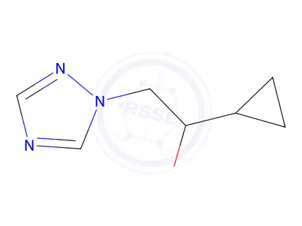 Chemical structure of 1-cyclopropyl-2-(1h-1,2,4-triazol-1-yl)ethan-1-ol