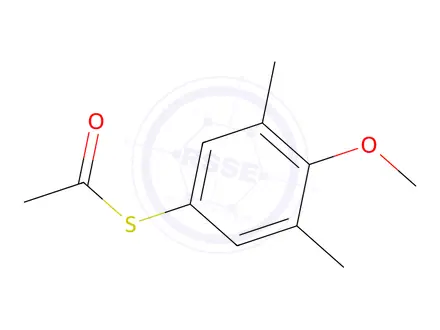 Chemical structure of S-(4-Methoxy-3,5-dimethylphenyl) ethanethioate