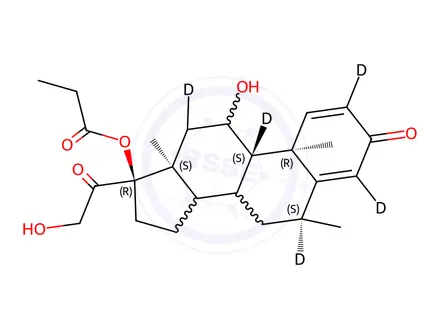 Chemical structure of 6a-Methyl Prednisolone 17-Propionate
