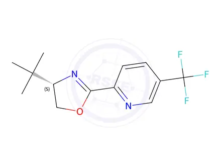 Chemical structure of (S)-4-tert-Butyl-2-(5-(trifluoromethyl)pyridin-2-yl)-4,5-dihydrooxazole