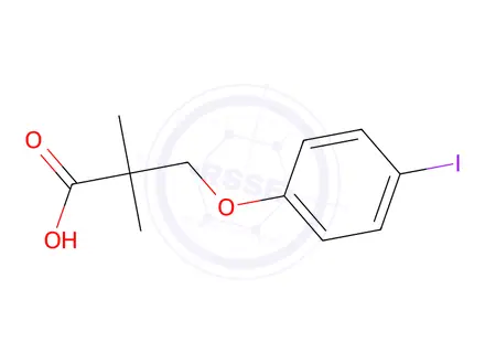 Chemical structure of 3-(4-Iodophenoxy)-2,2-dimethylpropionic acid