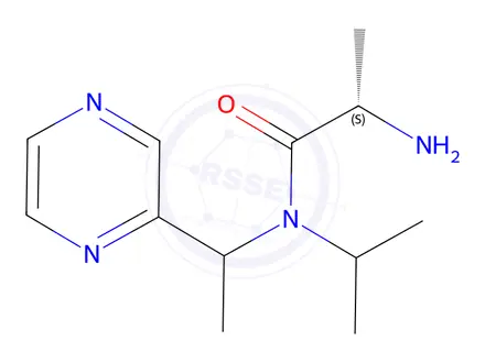 Chemical structure of 2-Amino-N-isopropyl-N-((S)-1-(pyrazin-2-yl)ethyl)propanamide