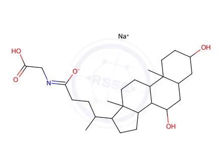 Chemical structure of Ursodeoxycholic Acid RC 6 (Sodium)