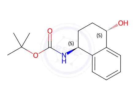 Chemical structure of Tert-butyl ((1S,4S)-4-hydroxy-1,2,3,4-tetrahydronaphthalen-1-yl)carbamate