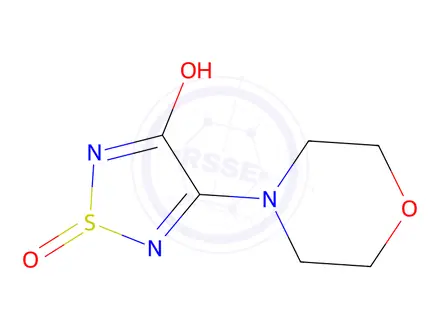Chemical structure of 3-hydroxy-4-morpholino-1,2,5-thiadiazole 1-oxide