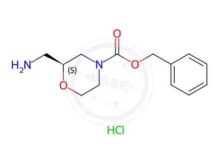 Chemical structure of (S)-Benzyl 2-(aminomethyl)morpholine-4-carboxylate hydrochloride