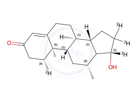 Chemical structure of Testosterone-d4