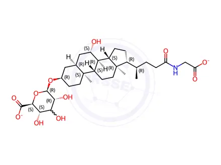 Chemical structure of Glycoursodeoxycholic Acid Impurity 1