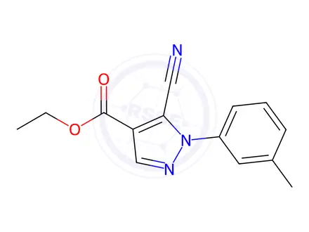 Chemical structure of Ethyl 5-cyano-1-(m-tolyl)-1H-pyrazole-4-carboxylate