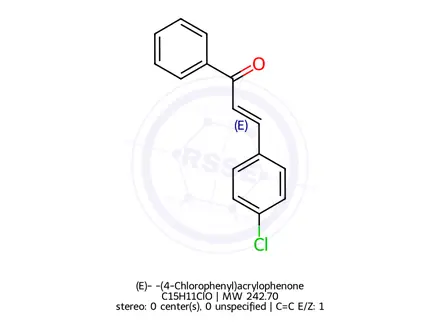 Chemical structure of (2E)-3-(4-Chlorophenyl)-1-phenylprop-2-en-1-one