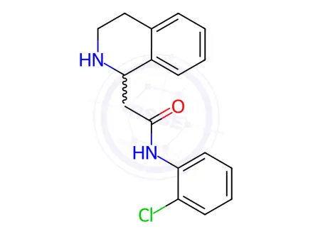 Chemical structure of N-(2-chlorophenyl)-2-(1,2,3,4-tetrahydroisoquinolin-1-yl)acetamide
