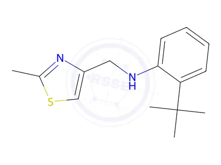 Chemical structure of 2-(Tert-butyl)-N-((2-methylthiazol-4-yl)methyl)aniline