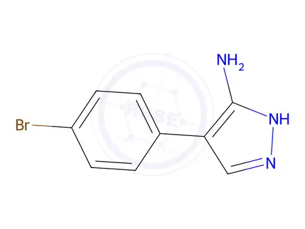 Chemical structure of 4-(4-bromophenyl)-1H-pyrazol-3-amine