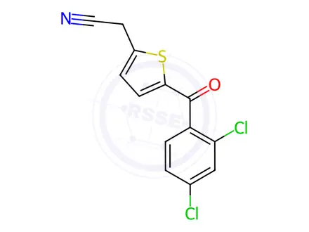 Chemical structure of 2-(5-(2,4-Dichlorobenzoyl)thiophen-2-yl)acetonitrile