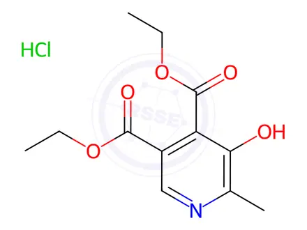 Chemical structure of Diethyl 5-Hydroxy-6-methylpyridine-3,4-dicarboxylate Hydrochloride