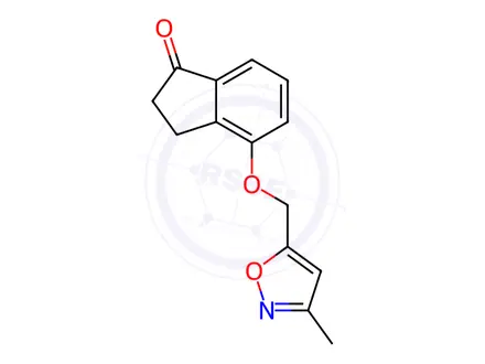 Chemical structure of 4-((3-Methylisoxazol-5-yl)methoxy)-2,3-dihydro-1H-inden-1-one