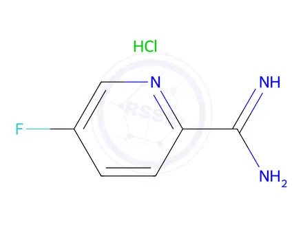 Chemical structure of 5-Fluoro-2-pyridinecarboximidamide Hydrochloride