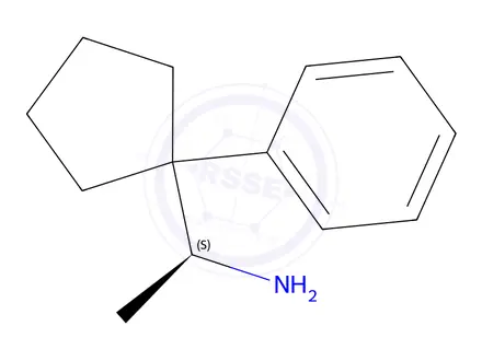 Chemical structure of (S)-1-(1-Phenylcyclopentyl)ethan-1-amine