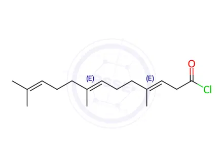 Chemical structure of 4,8,12-Trimethyl-3,7,11-tridecatrienoyl Chloride