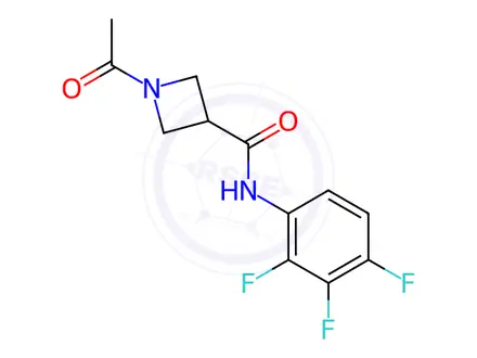 Chemical structure of 1-Acetyl-N-(2,3,4-trifluorophenyl)azetidine-3-carboxamide