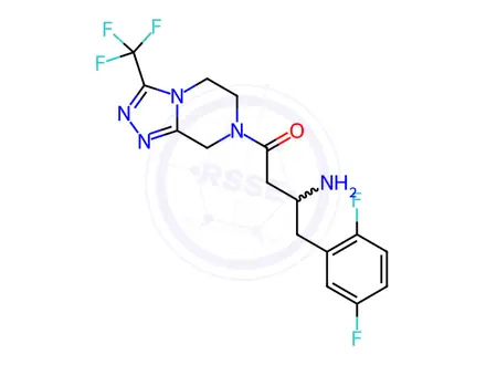 Chemical structure of Racemic base sitagliptin