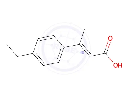 Chemical structure of (2E)-3-(4-Ethylphenyl)but-2-enoic Acid