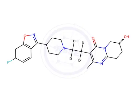 Chemical structure of 7-Hydroxy Risperidone-d4