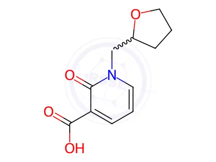 Chemical structure of 2-Oxo-1-((tetrahydrofuran-2-yl)methyl)-1,2-dihydropyridine-3-carboxylic acid