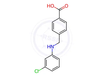Chemical structure of Benzoic acid, 4-[[(3-chlorophenyl)amino]methyl]-