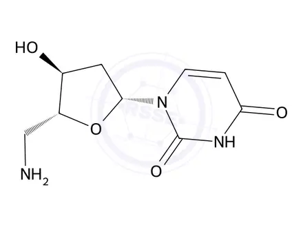 Chemical structure of 5'-Amino-2',5'-dideoxyuridine