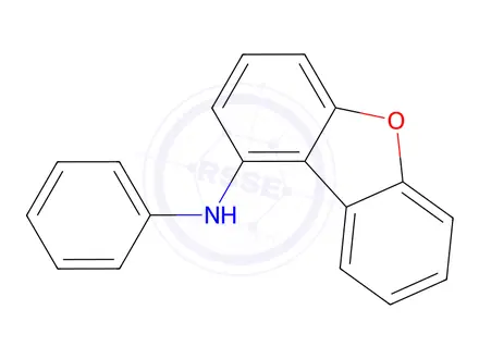 Chemical structure of 1-Dibenzofuranamine, N-phenyl-