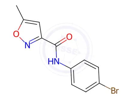 Chemical structure of N-(4-bromophenyl)-5-methylisoxazole-3-carboxamide