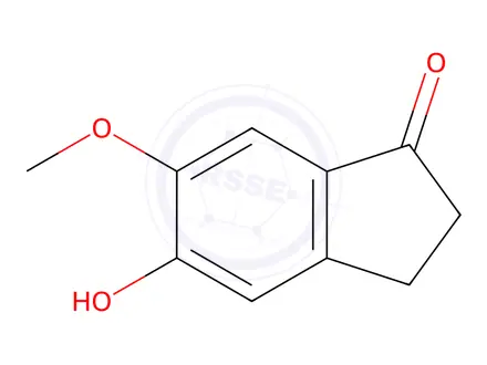 Chemical structure of 5-Hydroxy-6-methoxy-1-indanone