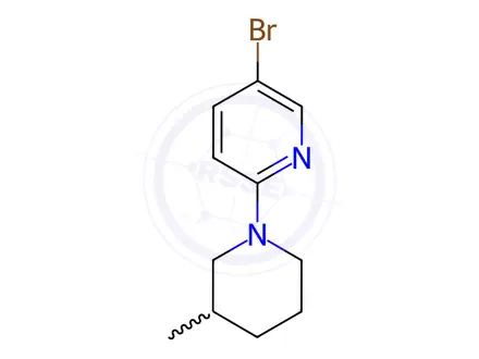 Chemical structure of 1-(5-Bromo-2-pyridinyl)-3-methylpiperidine