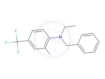Chemical structure of N~1~-Benzyl-N~1~-ethyl-4-(trifluoromethyl)-1,2-benzenediamine