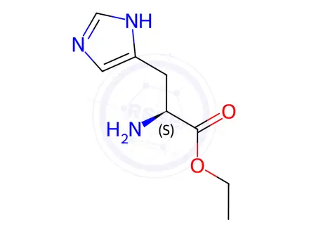 Chemical structure of Histidine Impurity 74 (L-Histidine Ethyl Ester)