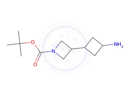 Chemical structure of Tert-butyl 3-(3-aminocyclobutyl)azetidine-1-carboxylate