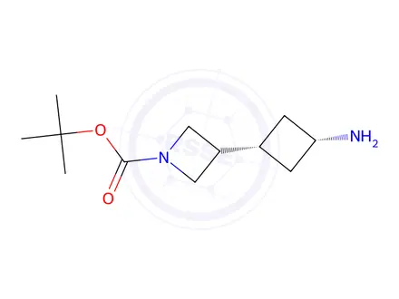 Chemical structure of Tert-butyl 3-((1s,3s)-3-aminocyclobutyl)azetidine-1-carboxylate