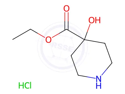 Chemical structure of Ethyl 4-hydroxypiperidine-4-carboxylate hydrochloride