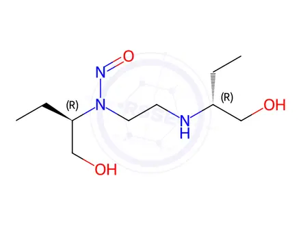 Chemical structure of Ethambutol Hydrochloride Impurity 17 (N1-Nitroso Ethambutol Hydrochloride EP Impurity C)