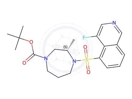 Chemical structure of tert-Butyl (S)-4-((4-fluoroisoquinolin-5-yl)sulfonyl)-3-methyl-1,4-diazepane-1-carboxylate