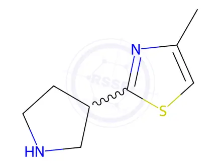 Chemical structure of 4-Methyl-2-(3-pyrrolidinyl)thiazole