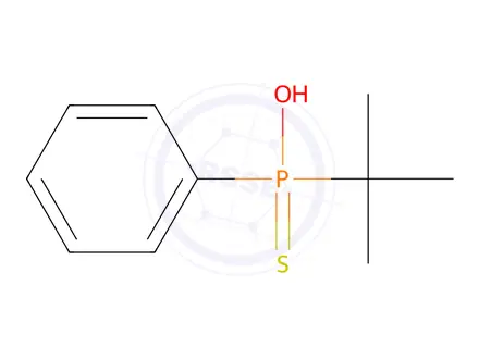 Chemical structure of (S)-tert-butyl(phenyl)phosphinothioic s-acid