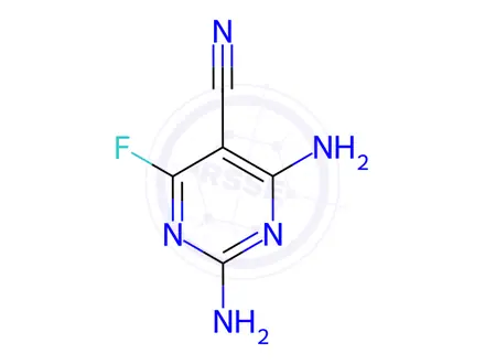 Chemical structure of 2,4-Diamino-6-fluoropyrimidine-5-carbonitrile