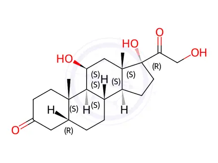 Chemical structure of 5β-Dihydrocortisol